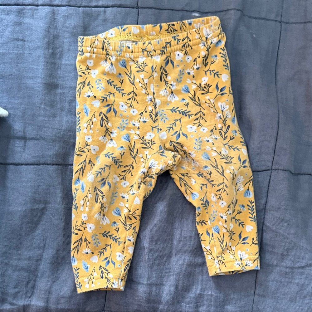 Carter's Yellow Floral Baby Pants